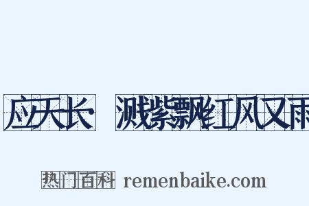 应天长·溅紫飘红风又雨是什么意思的图片